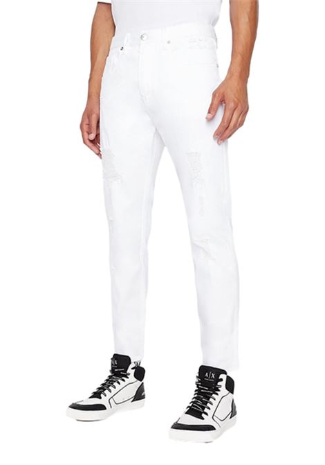 WHITE JEANS ARMANI EXCHANGE ARMANI EXCHANGE | Trousers | 3LZJ24 Z1AAZ1100